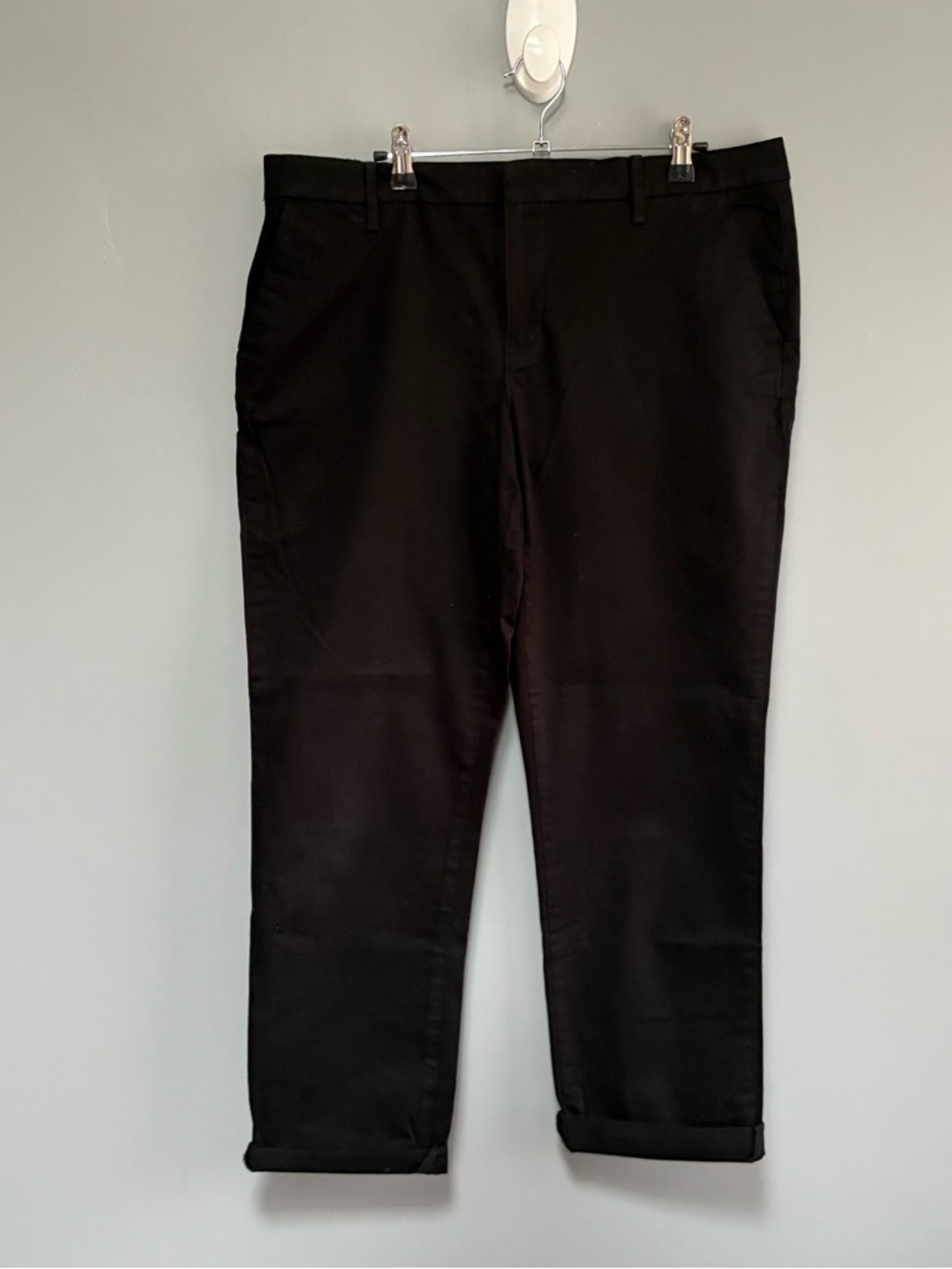 Tommy Hilfiger Classic Black Women’s Chino Ankle‎ Cuffed Pants Size 12